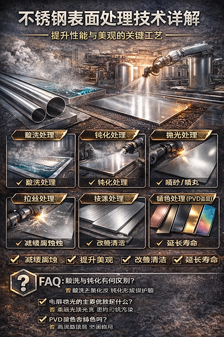 不锈钢表面处理技术详解：提升性能与美观的关键工艺 