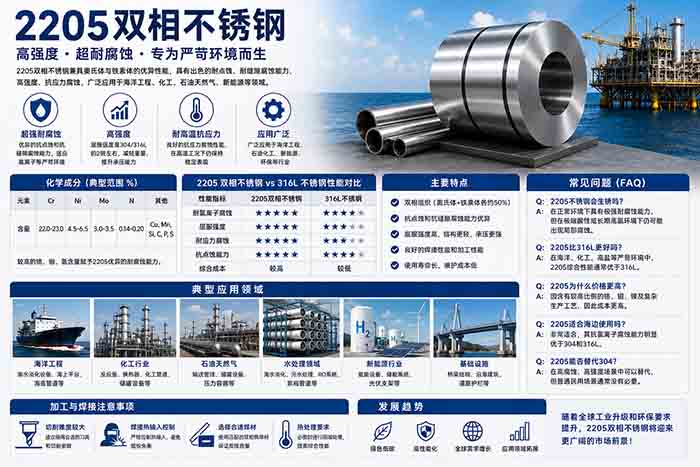 2205双相不锈钢全面解析：性能、应用与行业发展趋势 