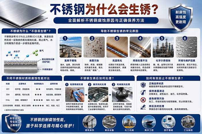 不锈钢板为什么会生锈？全面解析不锈钢腐蚀原因与正确保养方法 