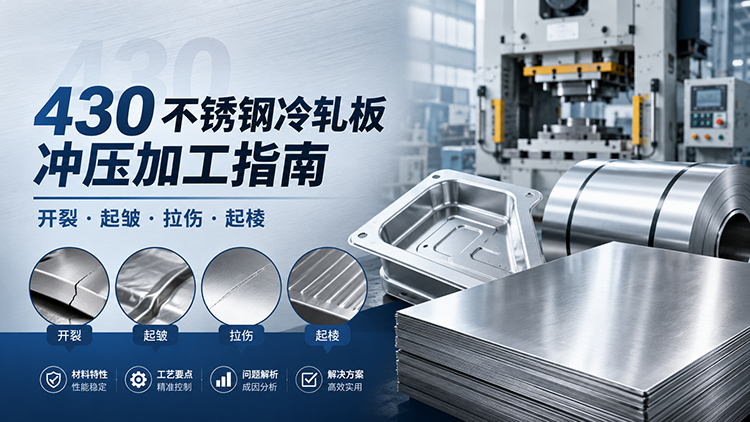 430不锈钢冷轧板冲压加工指南：开裂、起皱、拉伤和起棱的原因与解决方法 