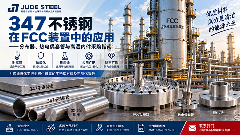 347不锈钢在FCC装置中的应用：分布器、热电偶套管与高温内件采购指南 