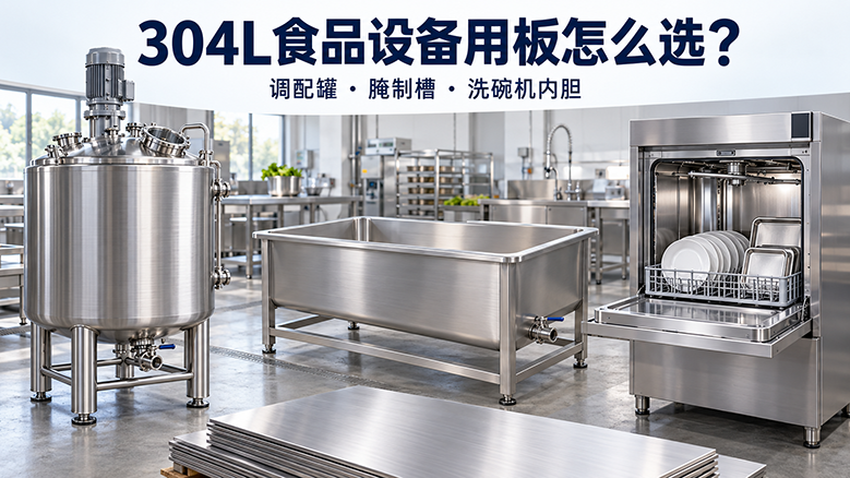 304L食品设备用板怎么选？调配罐、腌制槽与洗碗机内胆对比 