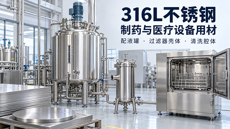 316L制药医疗设备用材：配液罐、过滤器与清洗腔体