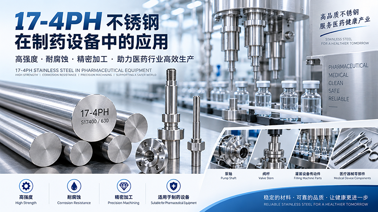 17-4PH不锈钢在制药设备中的应用：阀杆、泵轴选材及验收指南 